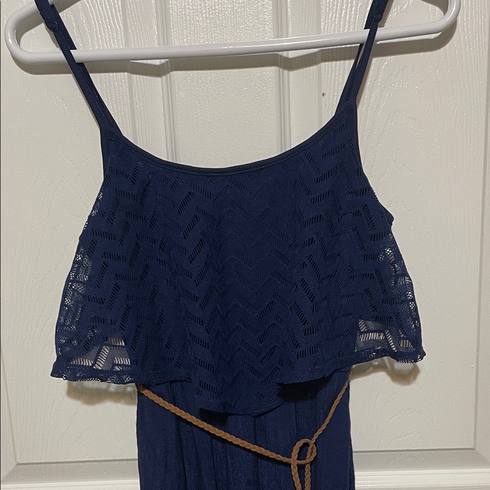 Trixxi Women’s Blue Spaghetti Strap Maxi Dress Size Medium